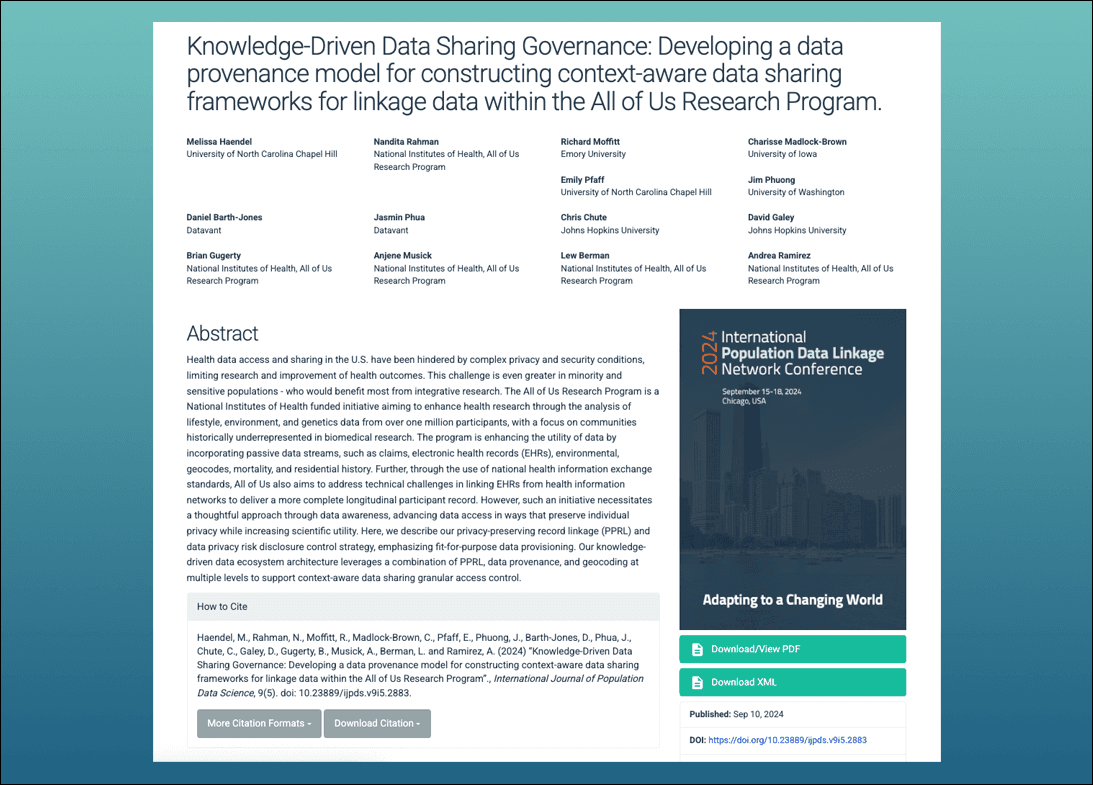 Publication: Privacy-Preserving Record Linkage (PPRL)